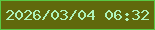 文字の大きさ：4、枠の色：59c844、背景の色：60690c、文字の色：aff2b9 無料ブログパーツのブログ時計