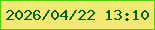 文字の大きさ：5、枠の色：59cb09、背景の色：f1e974、文字の色：016216 無料ブログパーツのブログ時計