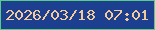 文字の大きさ：4、枠の色：59cd85、背景の色：1c3f8f、文字の色：f3cb9b 無料ブログパーツのブログ時計