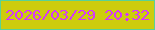 文字の大きさ：4、枠の色：59d296、背景の色：cdcc0e、文字の色：d537fa 無料ブログパーツのブログ時計