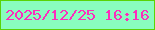 文字の大きさ：3、枠の色：59d406、背景の色：89fdbf、文字の色：fd2cbc 無料ブログパーツのブログ時計
