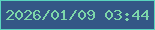 文字の大きさ：5、枠の色：59d4be、背景の色：345786、文字の色：7dd6aa 無料ブログパーツのブログ時計