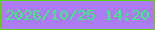 文字の大きさ：3、枠の色：59d716、背景の色：ac7df2、文字の色：37f27d 無料ブログパーツのブログ時計