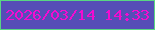 文字の大きさ：4、枠の色：59d783、背景の色：564eb7、文字の色：f30cd0 無料ブログパーツのブログ時計