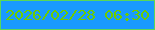 文字の大きさ：1、枠の色：59d857、背景の色：199afe、文字の色：6dcc00 無料ブログパーツのブログ時計