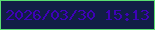 文字の大きさ：4、枠の色：59de72、背景の色：111e46、文字の色：3e02b7 無料ブログパーツのブログ時計