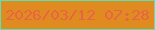 文字の大きさ：1、枠の色：59e2b6、背景の色：e08b1f、文字の色：e96347 無料ブログパーツのブログ時計