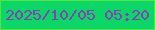 文字の大きさ：1、枠の色：59e33d、背景の色：0bd769、文字の色：893eb5 無料ブログパーツのブログ時計
