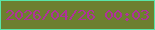 文字の大きさ：1、枠の色：59e5a8、背景の色：6d7f2f、文字の色：af3299 無料ブログパーツのブログ時計