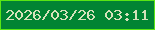 文字の大きさ：3、枠の色：59e614、背景の色：018433、文字の色：d5e2ba 無料ブログパーツのブログ時計