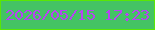 文字の大きさ：5、枠の色：59e704、背景の色：44c364、文字の色：b843f2 無料ブログパーツのブログ時計