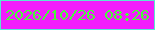 文字の大きさ：5、枠の色：59e8d0、背景の色：f21dfc、文字の色：49f93a 無料ブログパーツのブログ時計