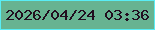 文字の大きさ：1、枠の色：59edf5、背景の色：67b391、文字の色：220e1f 無料ブログパーツのブログ時計