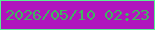 文字の大きさ：3、枠の色：59f092、背景の色：b015bd、文字の色：40b560 無料ブログパーツのブログ時計