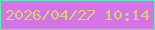 文字の大きさ：5、枠の色：59f4b1、背景の色：d375e2、文字の色：d7ce76 無料ブログパーツのブログ時計