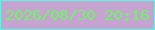 文字の大きさ：5、枠の色：59f7e4、背景の色：c5a5d0、文字の色：6ef566 無料ブログパーツのブログ時計