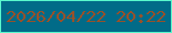 文字の大きさ：2、枠の色：59f8cd、背景の色：016b88、文字の色：97512a 無料ブログパーツのブログ時計