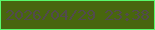 文字の大きさ：2、枠の色：59f96b、背景の色：48660e、文字の色：524a4d 無料ブログパーツのブログ時計