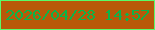 文字の大きさ：2、枠の色：59fb69、背景の色：b85909、文字の色：0cb449 無料ブログパーツのブログ時計