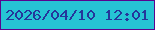 文字の大きさ：4、枠の色：5a048f、背景の色：26c4d4、文字の色：25369b 無料ブログパーツのブログ時計