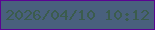 文字の大きさ：3、枠の色：5a0492、背景の色：49607d、文字の色：3b5c4d 無料ブログパーツのブログ時計