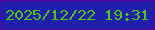 文字の大きさ：4、枠の色：5a049b、背景の色：2020ac、文字の色：4dca03 無料ブログパーツのブログ時計