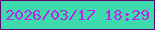 文字の大きさ：4、枠の色：5a086b、背景の色：3cdaac、文字の色：ba26e9 無料ブログパーツのブログ時計