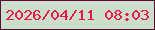 文字の大きさ：3、枠の色：5a0c35、背景の色：ccdfcc、文字の色：e91a46 無料ブログパーツのブログ時計