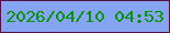 文字の大きさ：1、枠の色：5a0d44、背景の色：85a4f2、文字の色：08920a 無料ブログパーツのブログ時計