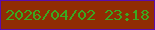 文字の大きさ：1、枠の色：5a0dac、背景の色：902c03、文字の色：3aa820 無料ブログパーツのブログ時計
