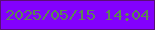 文字の大きさ：4、枠の色：5a0e77、背景の色：8301fd、文字の色：5c8654 無料ブログパーツのブログ時計