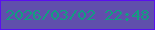 文字の大きさ：5、枠の色：5a10ef、背景の色：604fac、文字の色：129e80 無料ブログパーツのブログ時計