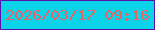 文字の大きさ：3、枠の色：5a11a7、背景の色：0bd4e8、文字の色：ea6265 無料ブログパーツのブログ時計