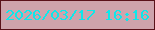文字の大きさ：5、枠の色：5a121a、背景の色：cea3ac、文字の色：0ce8eb 無料ブログパーツのブログ時計