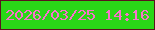文字の大きさ：3、枠の色：5a131e、背景の色：2ad717、文字の色：f872cc 無料ブログパーツのブログ時計
