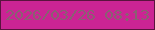 文字の大きさ：2、枠の色：5a133e、背景の色：cb2494、文字の色：8a6072 無料ブログパーツのブログ時計
