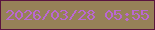 文字の大きさ：2、枠の色：5a143f、背景の色：968158、文字の色：ba67d1 無料ブログパーツのブログ時計