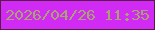 文字の大きさ：3、枠の色：5a1b46、背景の色：d12af5、文字の色：a9a370 無料ブログパーツのブログ時計