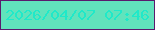 文字の大きさ：3、枠の色：5a1b6d、背景の色：61e3bc、文字の色：20e9c9 無料ブログパーツのブログ時計