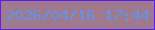 文字の大きさ：2、枠の色：5a1ef5、背景の色：9f798d、文字の色：6393e6 無料ブログパーツのブログ時計