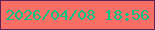文字の大きさ：4、枠の色：5a2259、背景の色：f96e65、文字の色：09c385 無料ブログパーツのブログ時計