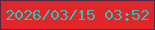 文字の大きさ：5、枠の色：5a233f、背景の色：e22528、文字の色：2ec1bd 無料ブログパーツのブログ時計