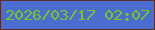 文字の大きさ：1、枠の色：5a2d2b、背景の色：4a6dcf、文字の色：75c81f 無料ブログパーツのブログ時計