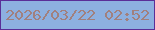 文字の大きさ：5、枠の色：5a2e98、背景の色：8db0e0、文字の色：a1807e 無料ブログパーツのブログ時計