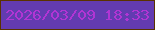 文字の大きさ：5、枠の色：5a3200、背景の色：633bb1、文字の色：b135d4 無料ブログパーツのブログ時計