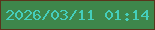 文字の大きさ：5、枠の色：5a341c、背景の色：3e864b、文字の色：45cebc 無料ブログパーツのブログ時計