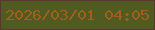 文字の大きさ：2、枠の色：5a3531、背景の色：505a21、文字の色：a35e19 無料ブログパーツのブログ時計