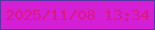 文字の大きさ：1、枠の色：5a35a5、背景の色：d41fd5、文字の色：da1a82 無料ブログパーツのブログ時計