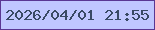 文字の大きさ：2、枠の色：5a3793、背景の色：c0c7ff、文字の色：394965 無料ブログパーツのブログ時計