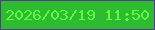 文字の大きさ：1、枠の色：5a3798、背景の色：2ebb30、文字の色：5cf946 無料ブログパーツのブログ時計